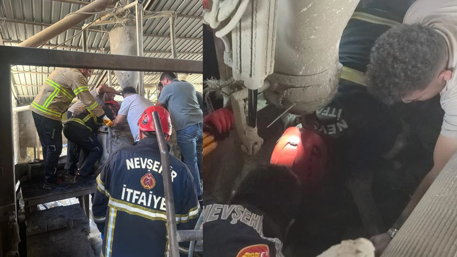 Nevşehir'de korkunç olay: Harç karma makinesine düşüp can verdi