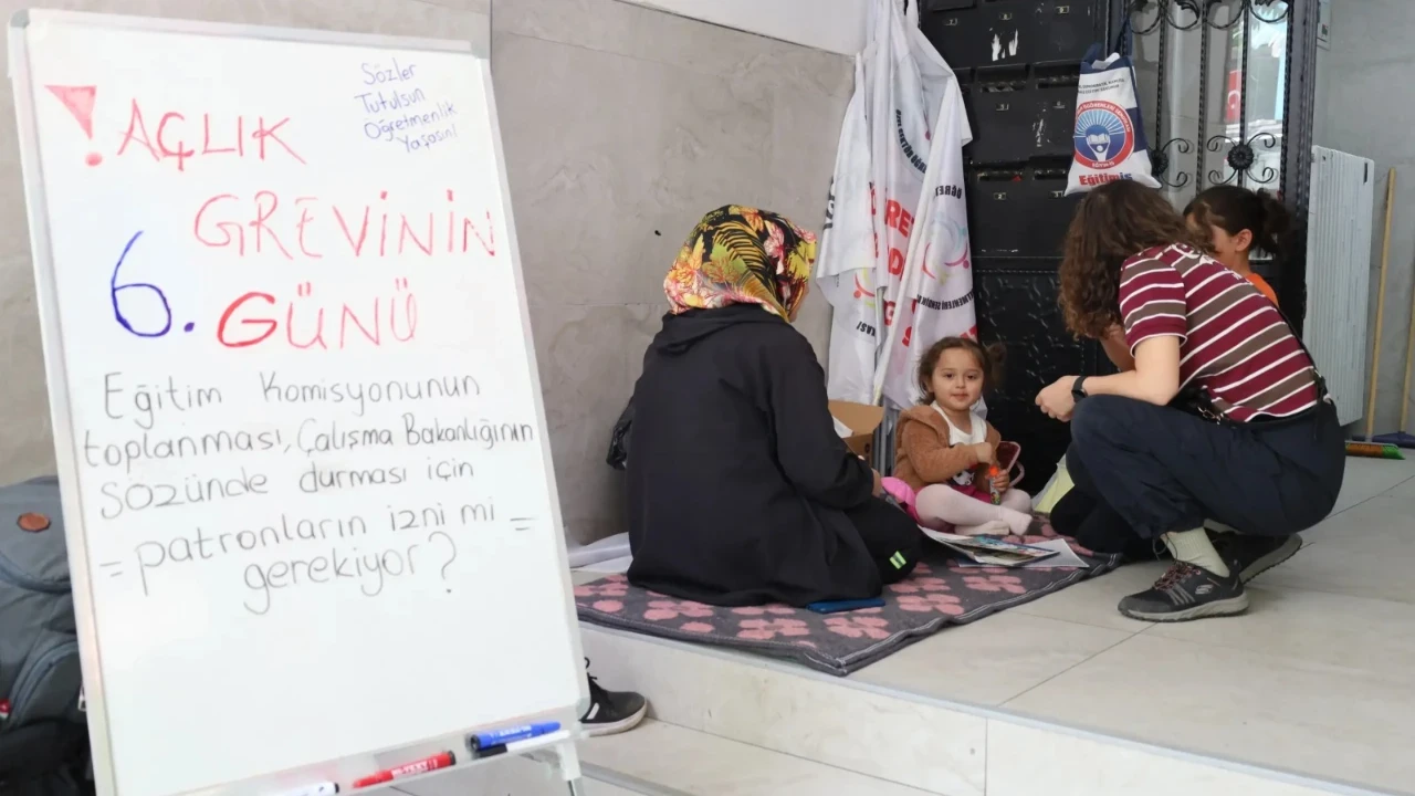 Öğretmenlerin açlık grevi 6. gününde