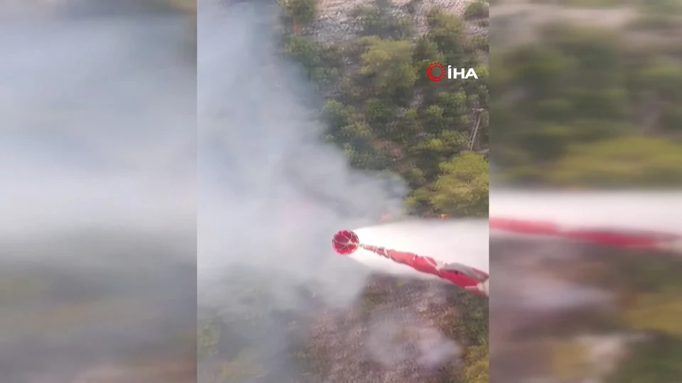 Akseki Orman Yangınında Söndürme Çalışmaları Devam Ediyor
