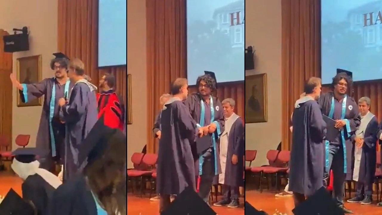 Boğaziçi'nde olaylı mezuniyet: Fotoğraf çekilmek istemeyen öğrenciye diplomasını verirken zorluk çıkardı