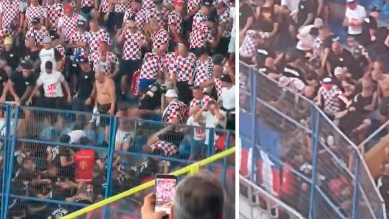 Fenerbahçe- Górnik Zabrze maçı öncesi gerginlik! Polonyalı taraftarlar olay çıkardı, polisle kavga etti