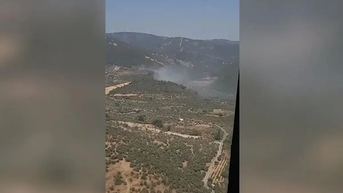 İzmir'de orman yangını! Ekipler havadan ve karadan müdahale ediyor