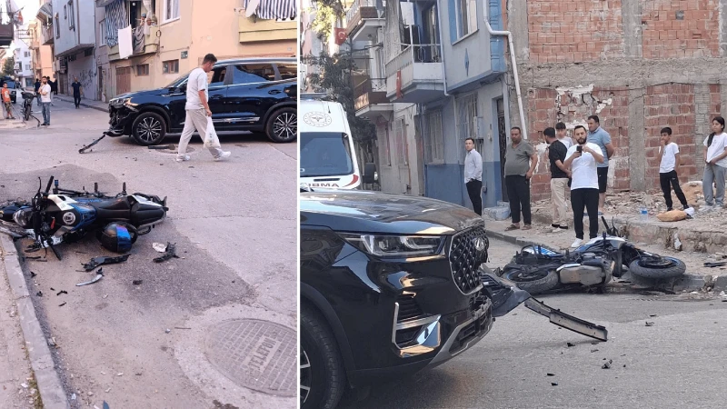 Otomobil ile çarpışan motosikletin sürücüsü yaralandı