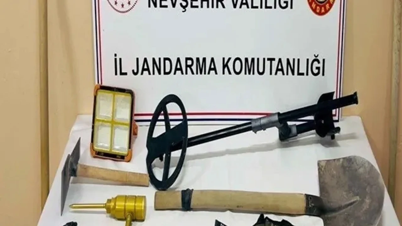 Nevşehir'de izinsiz kazı yapan 6 kişi yakalandı
