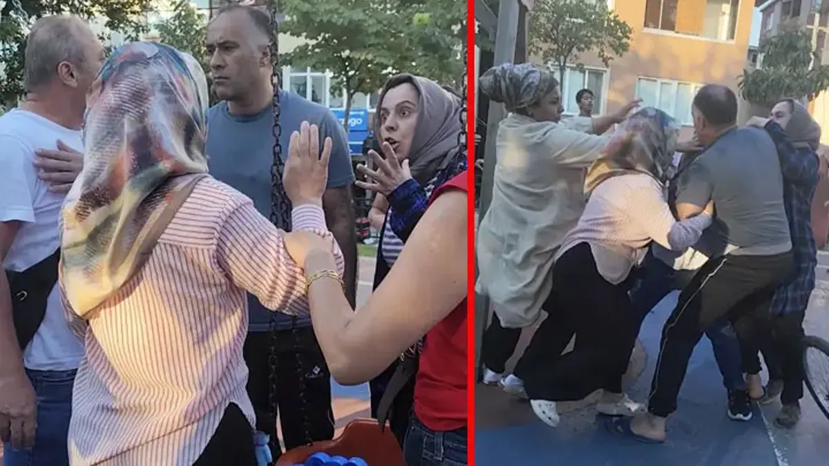 Çocuk parkında utanç anları! Kadınlar tartıştı, eşleri tekme tokat birbirine girdi