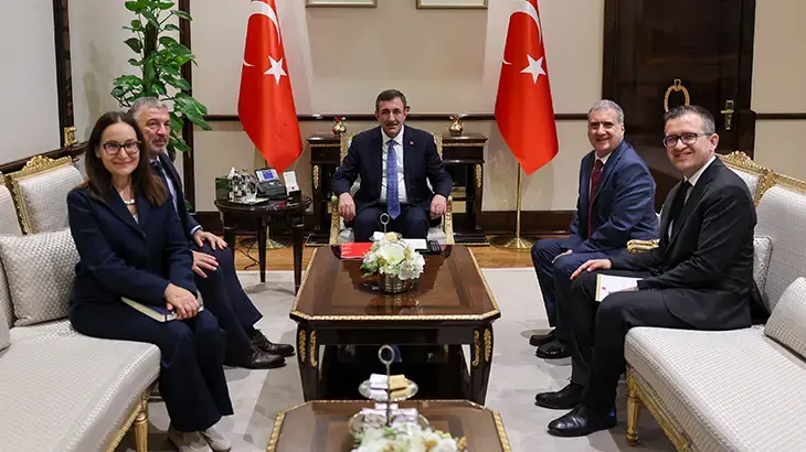Cumhurbaşkanı Yardımcısı Yılmaz, Dünya Bankası Türkiye Ülke Direktörü Carret'i kabul etti