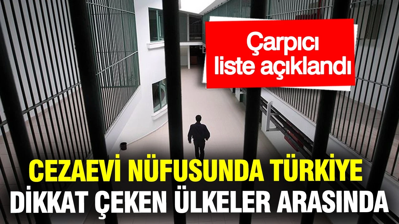 Türkiye cezaevi nüfusunda uluslararası listelerde üst sıralarda: Çarpıcı liste