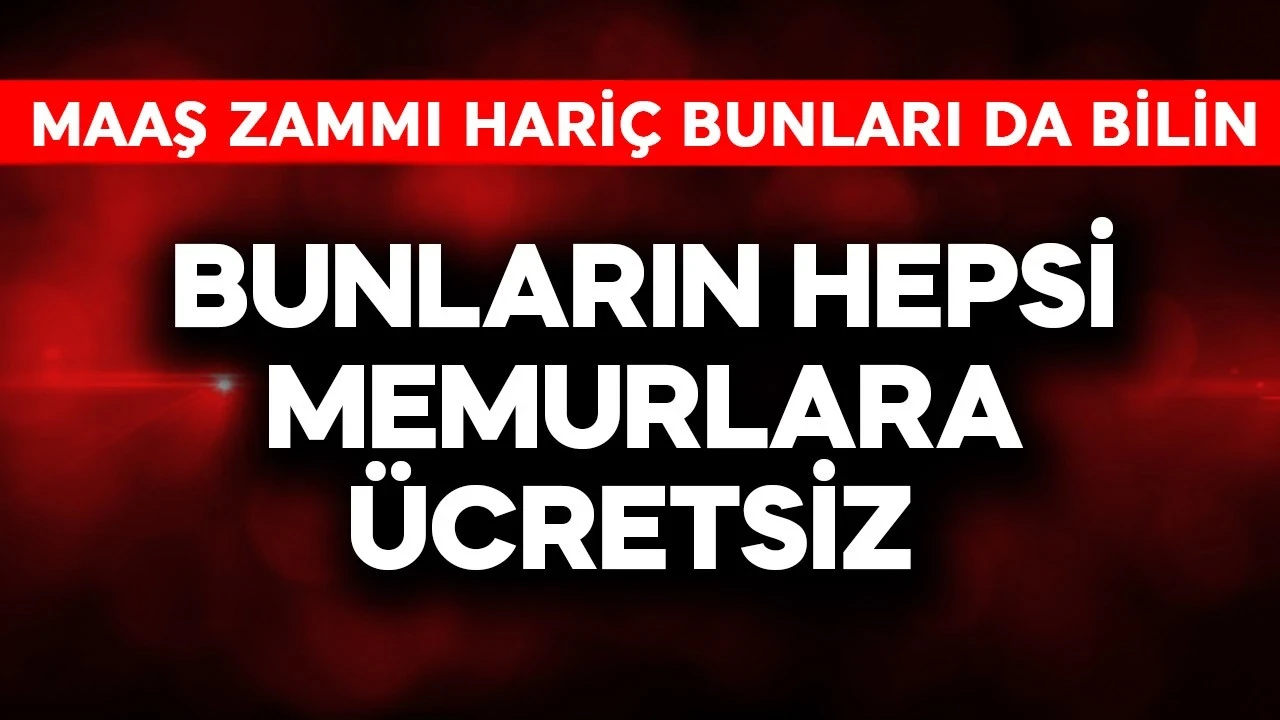 Memurlar maaş zammı haricinde bunları da bilmeli! Hepsi ücretsiz