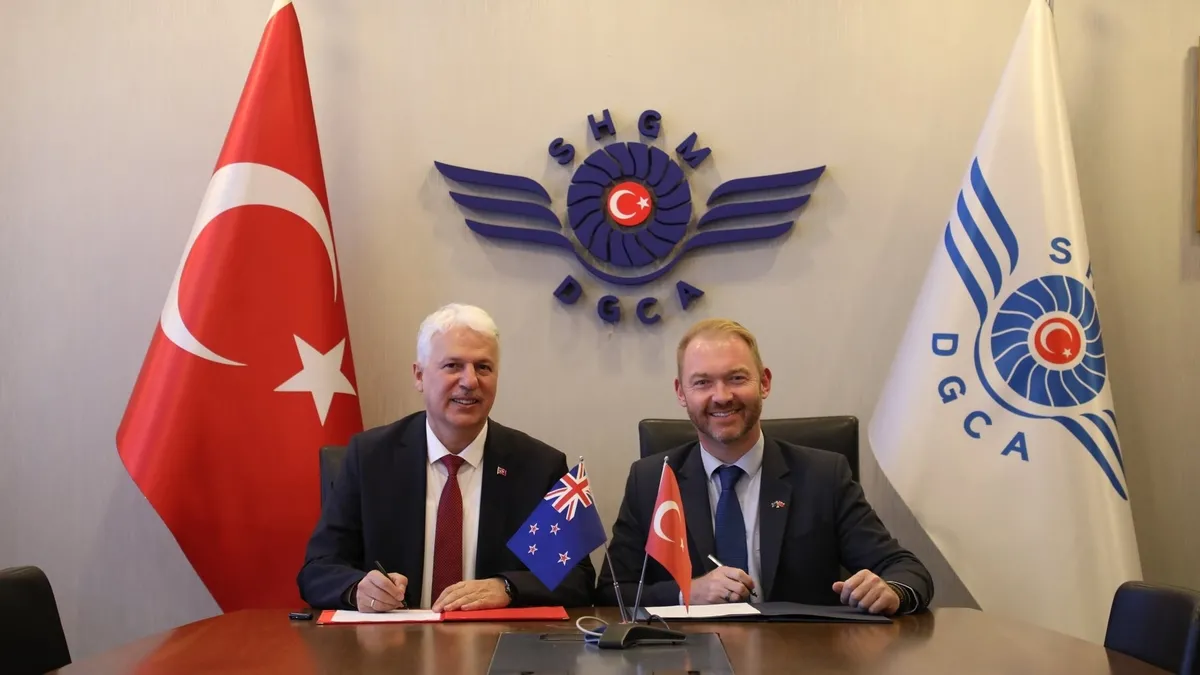 Türkiye ile Yeni Zelanda havacılık alanında yeni mutabakat zaptı imzaladı