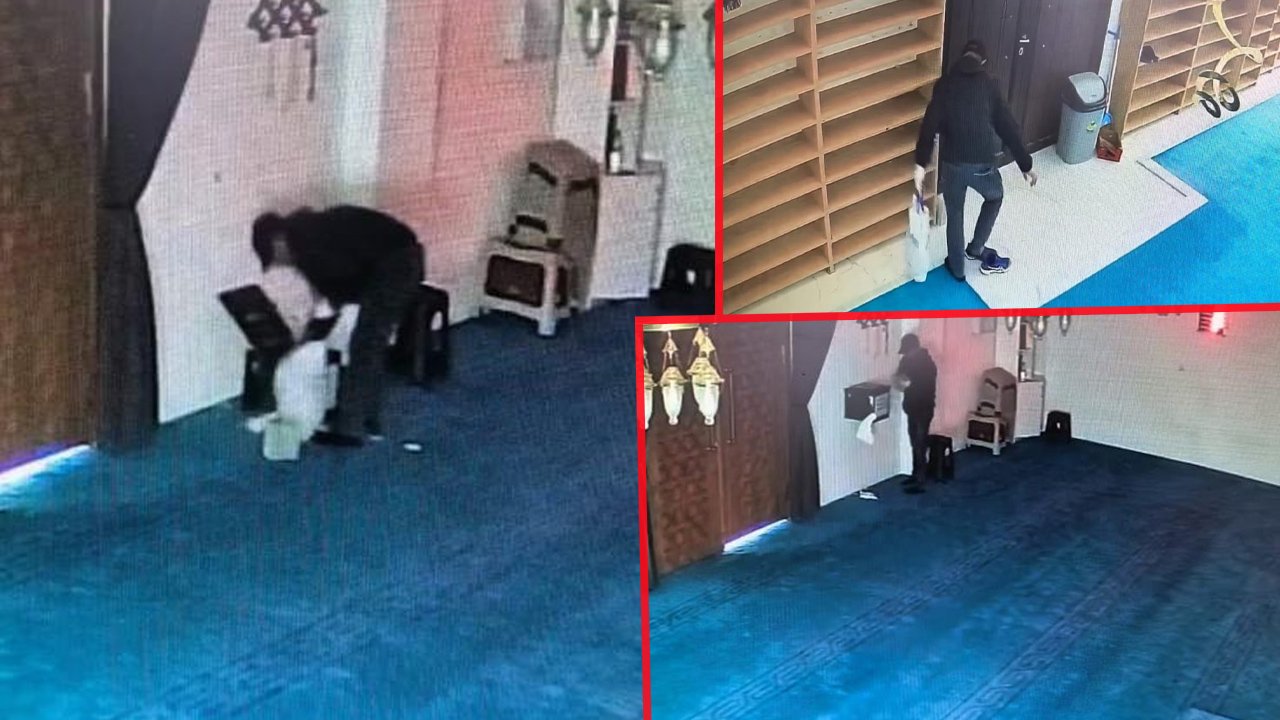 Camide pes dedirten hırsızlık! 100 bin lirayı poşete doldurup kaçmış