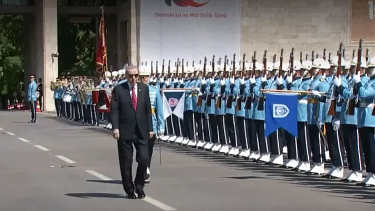 Cumhurbaşkanı Erdoğan 15 Temmuz Anma Töreni için TBMM'de