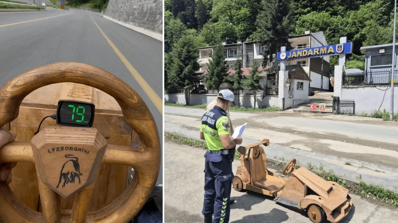 Tahtadan yaptı, 79 km hızı gördü: Jandarma o videoyu izledi, dakikalar sonra işlem başlattı