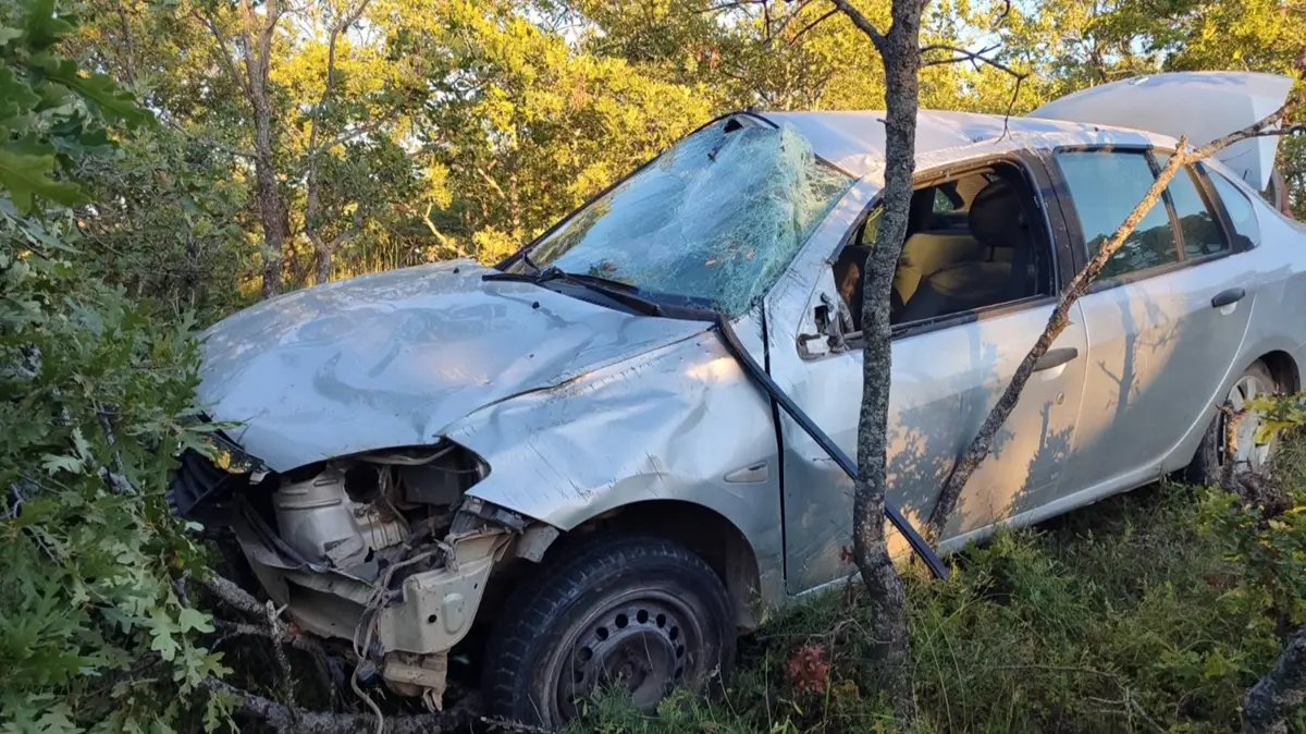 Ağaçlara çarpan otomobilden acı haber: Eşi hayatını kaybetti