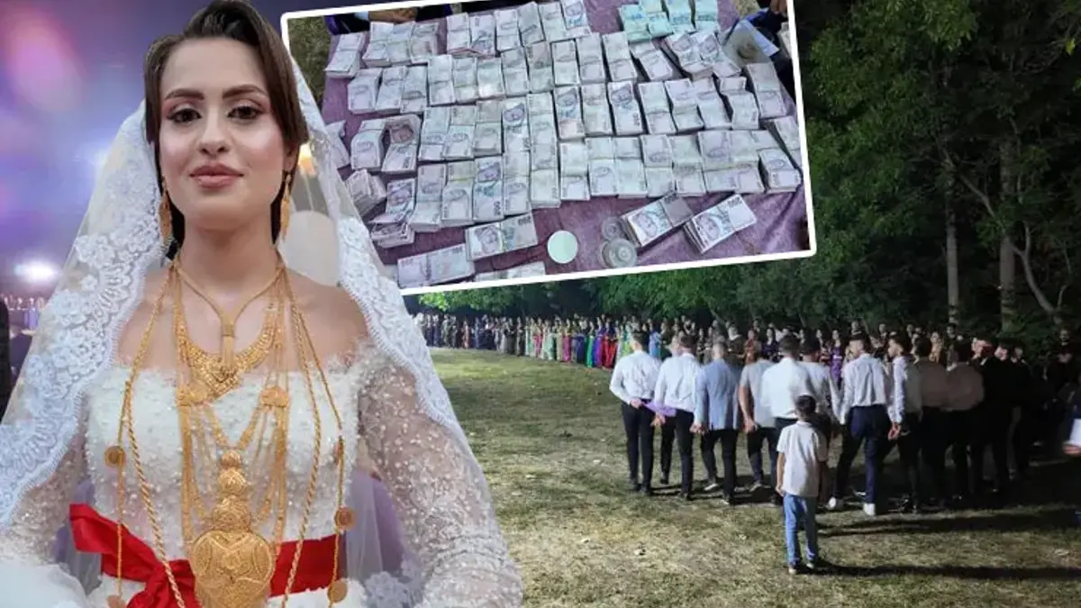 Düğününde altın ve para yağmuru! İki gün iki gece sürdü: 6 milyon TL takı