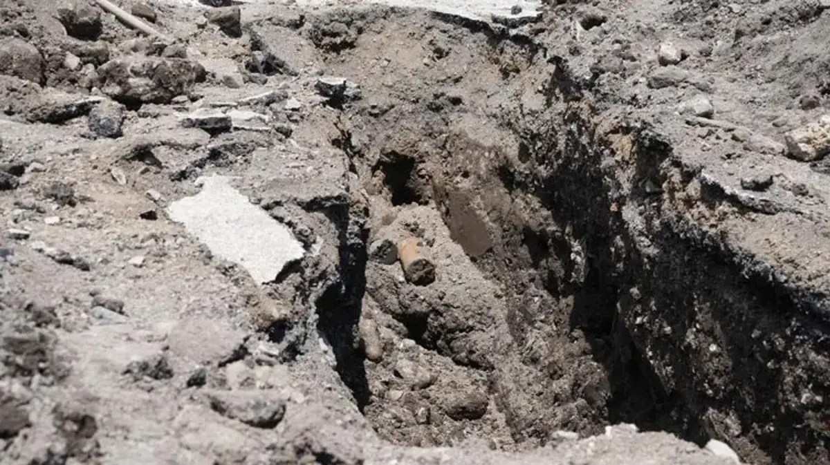 Erzurum'da kanalizasyon hattı kazısında ortaya çıkanlar panik yarattı