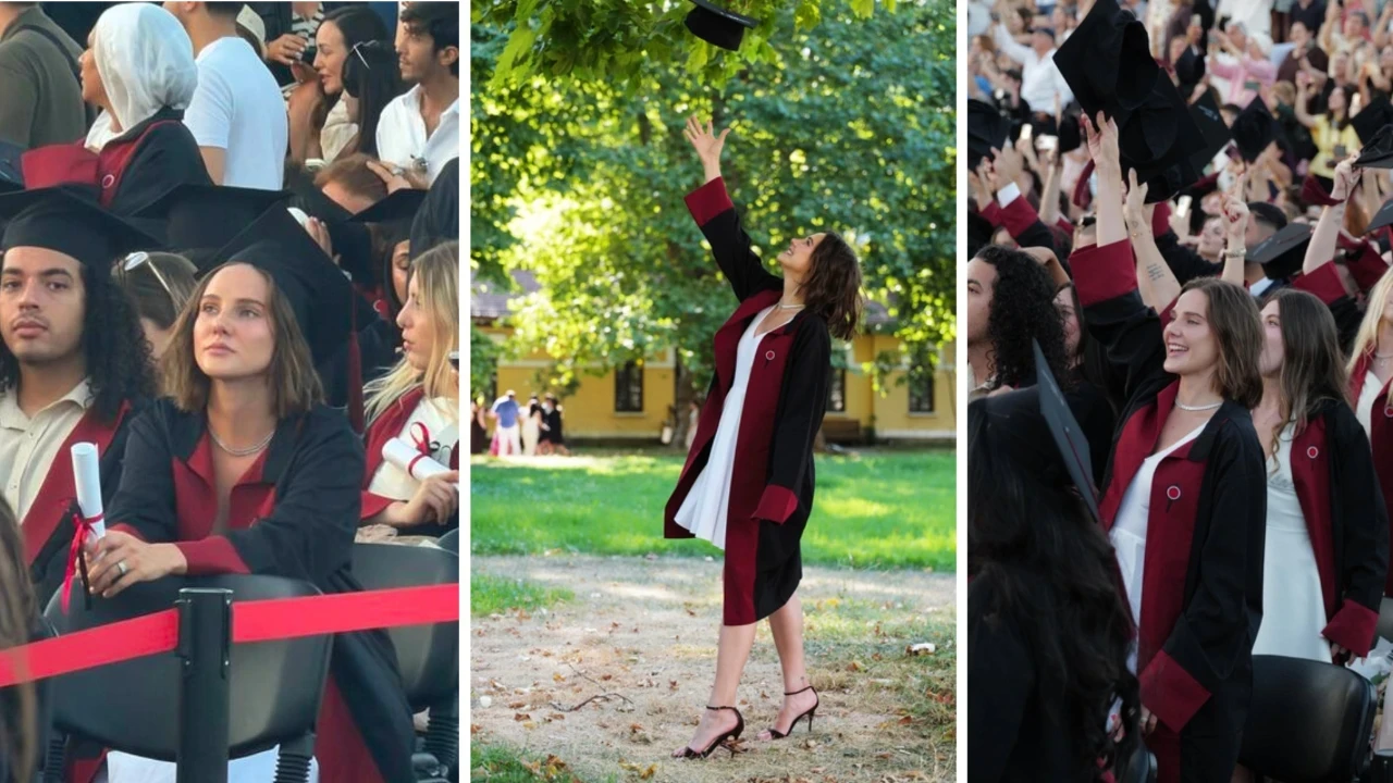 Alina Boz üniversiteden mezun oldu