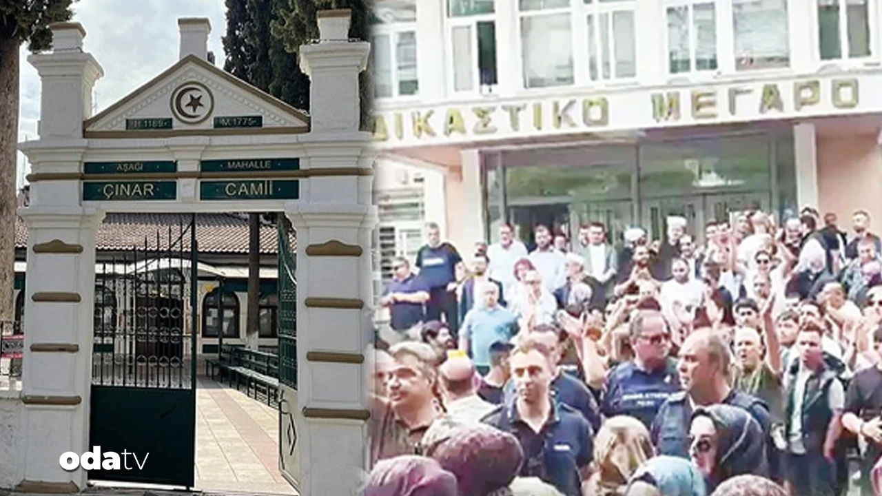 Batı Trakya'da Çınar Camii krizi... FETÖ firarileri sahneye çıktı... Adliyede 'Türkler dışarı' sloganı