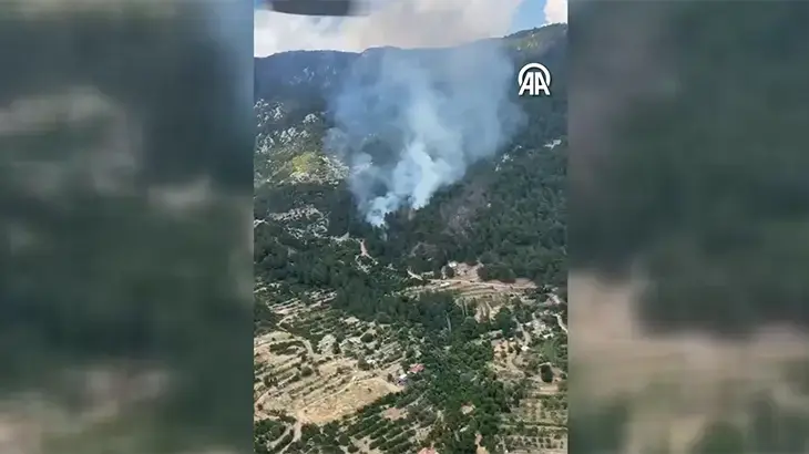 Antalya Kaş'ta orman yangını! Havadan karadan müdahale