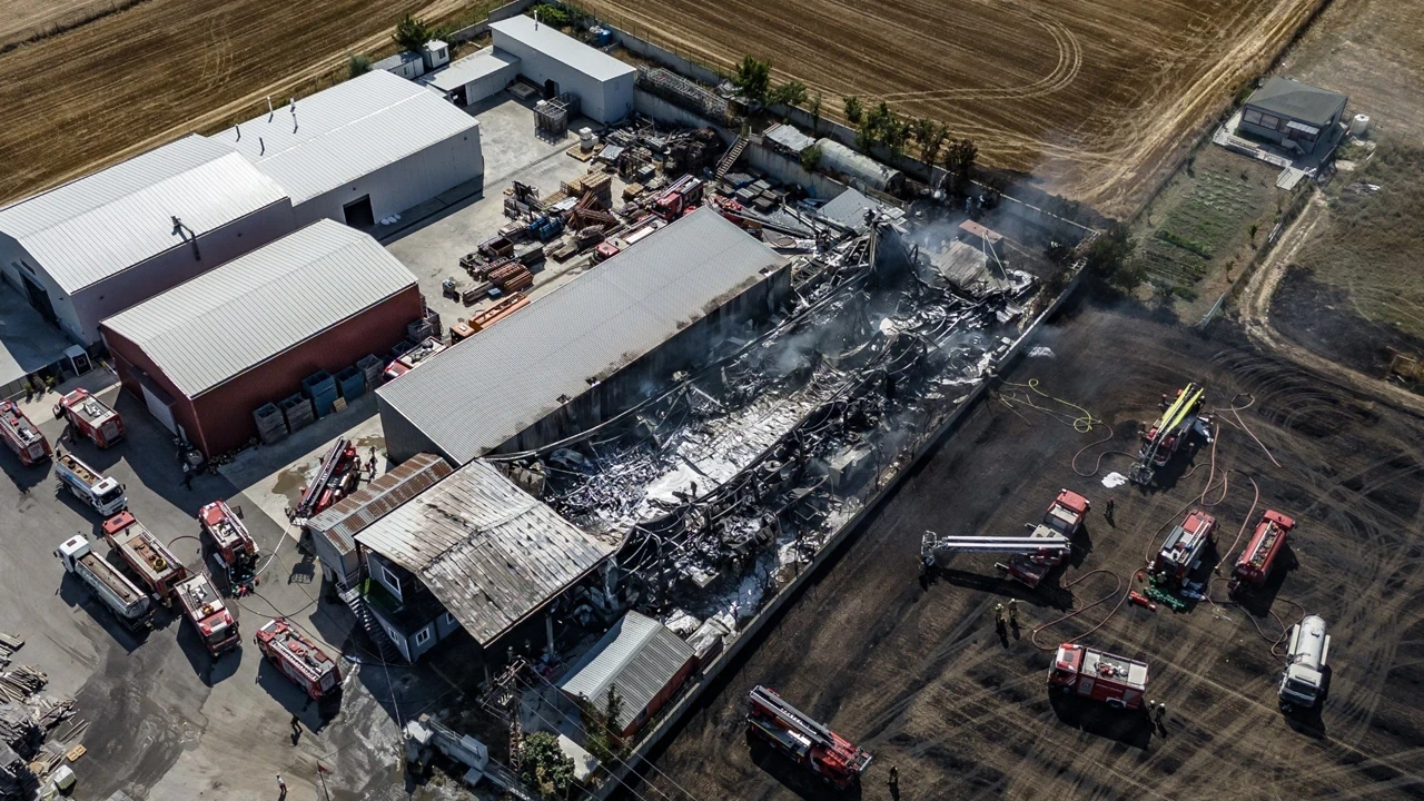 Çatalca'daki fabrika yangını otluk alana sıçradı