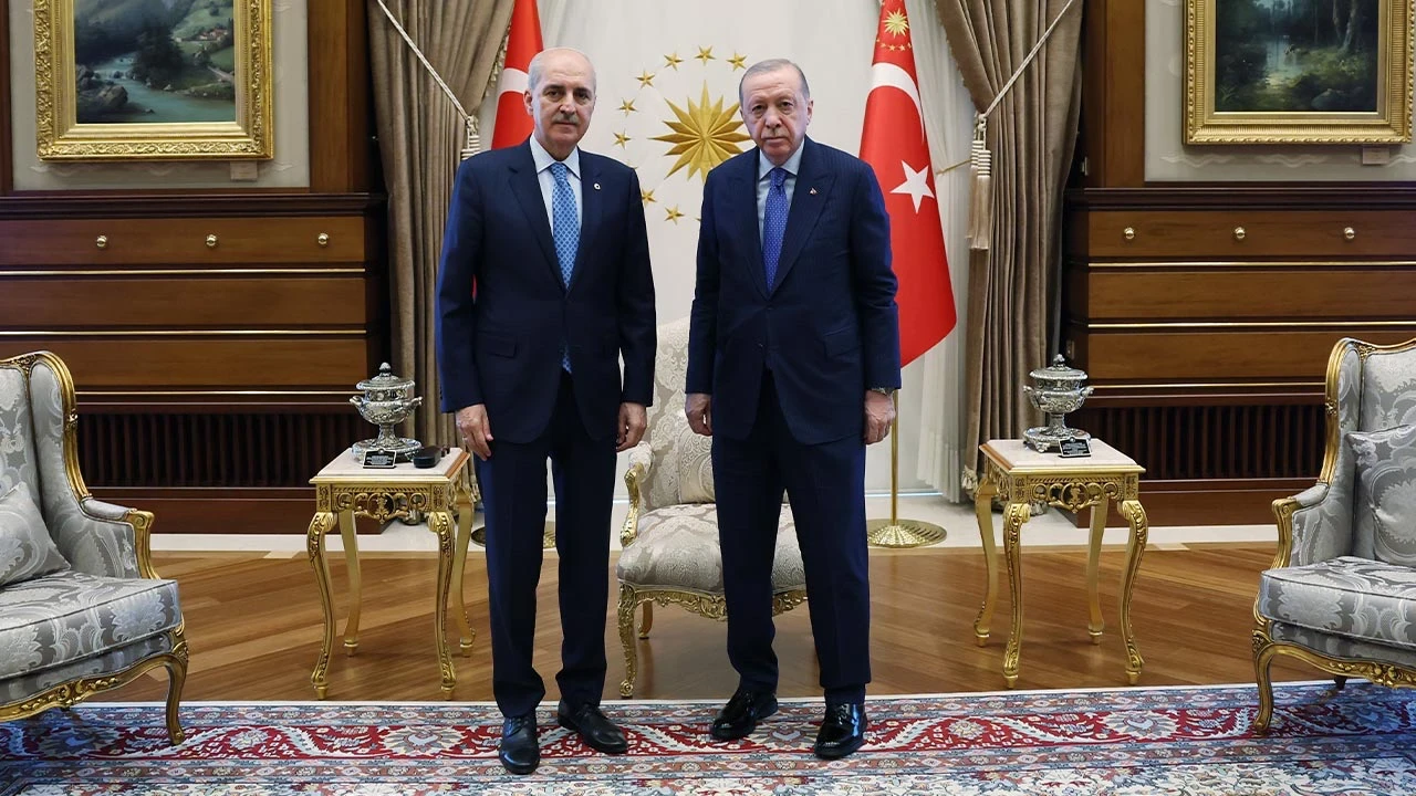 Cumhurbaşkanı Erdoğan TBMM Başkanı Kurtulmuş İle Görüştü