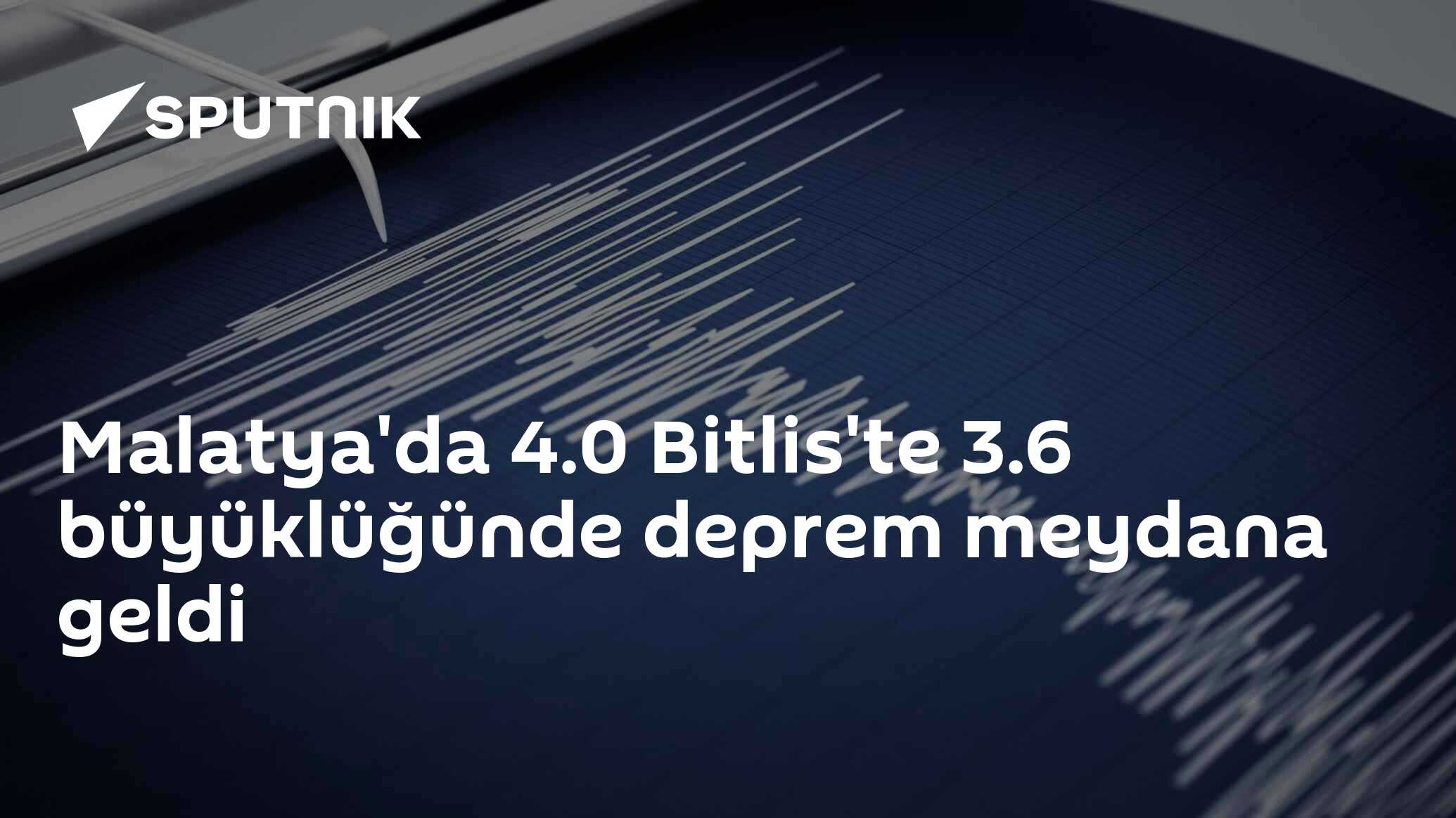 Malatya Pötürge'de 4.0 büyüklüğünde deprem