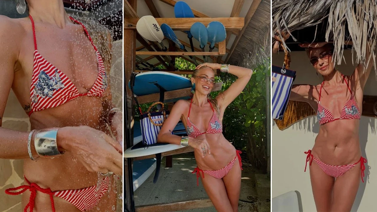 Burcu Esmersoy bikinili pozlarını peş peşe paylaştı: Kusursuz fiziğine beğeni yağdı