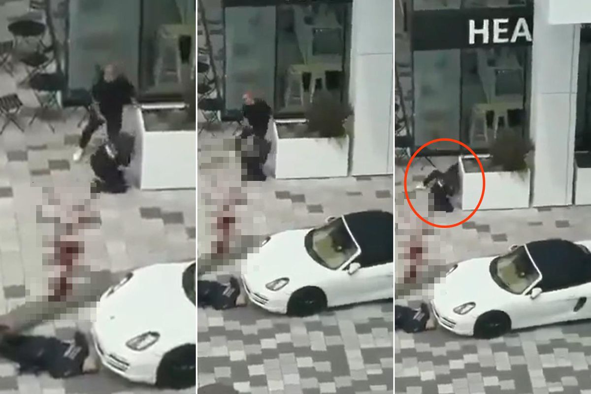 Kanada'daki silahlı saldırıda polisin bir sivili vurduğu anlar kamerada