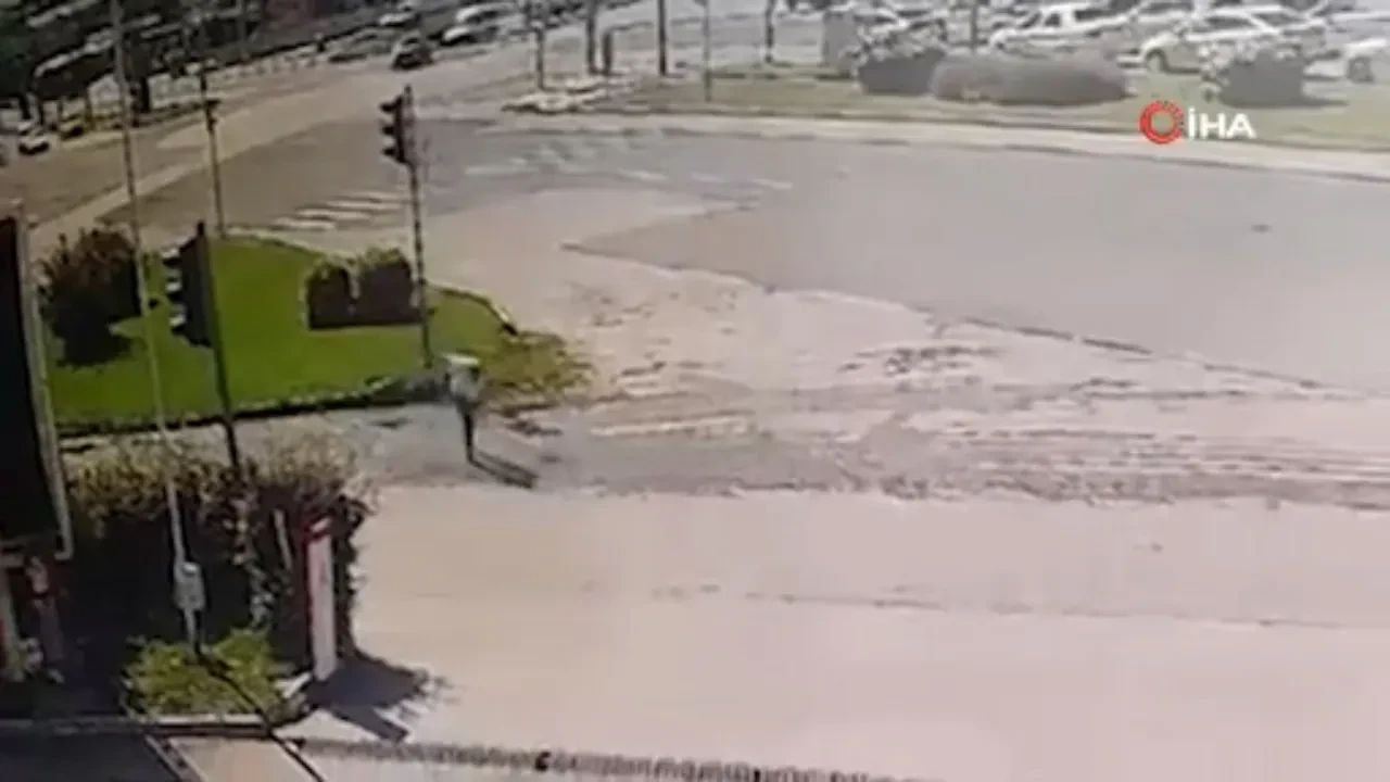 Karganın saldırdığı vatandaş ne yapacağını bilemedi! Kaçarken böyle yere kapaklandı