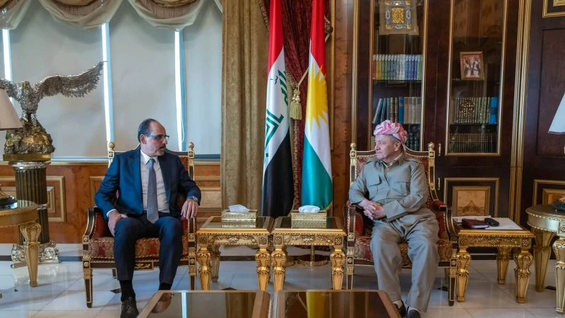 MİT Başkanı Kalın Erbil'de KDP lideri Barzani ile bir araya geldi