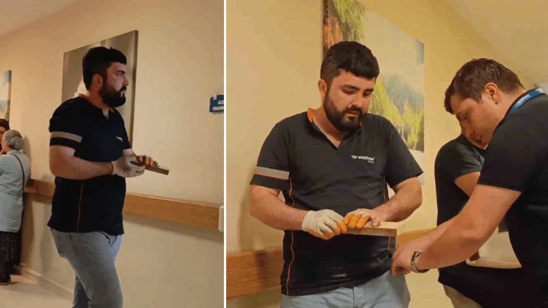 Son çiviyi tahta yerine eline çaktı: Saniyelik dalgınlık faciaya dönüşüyordu
