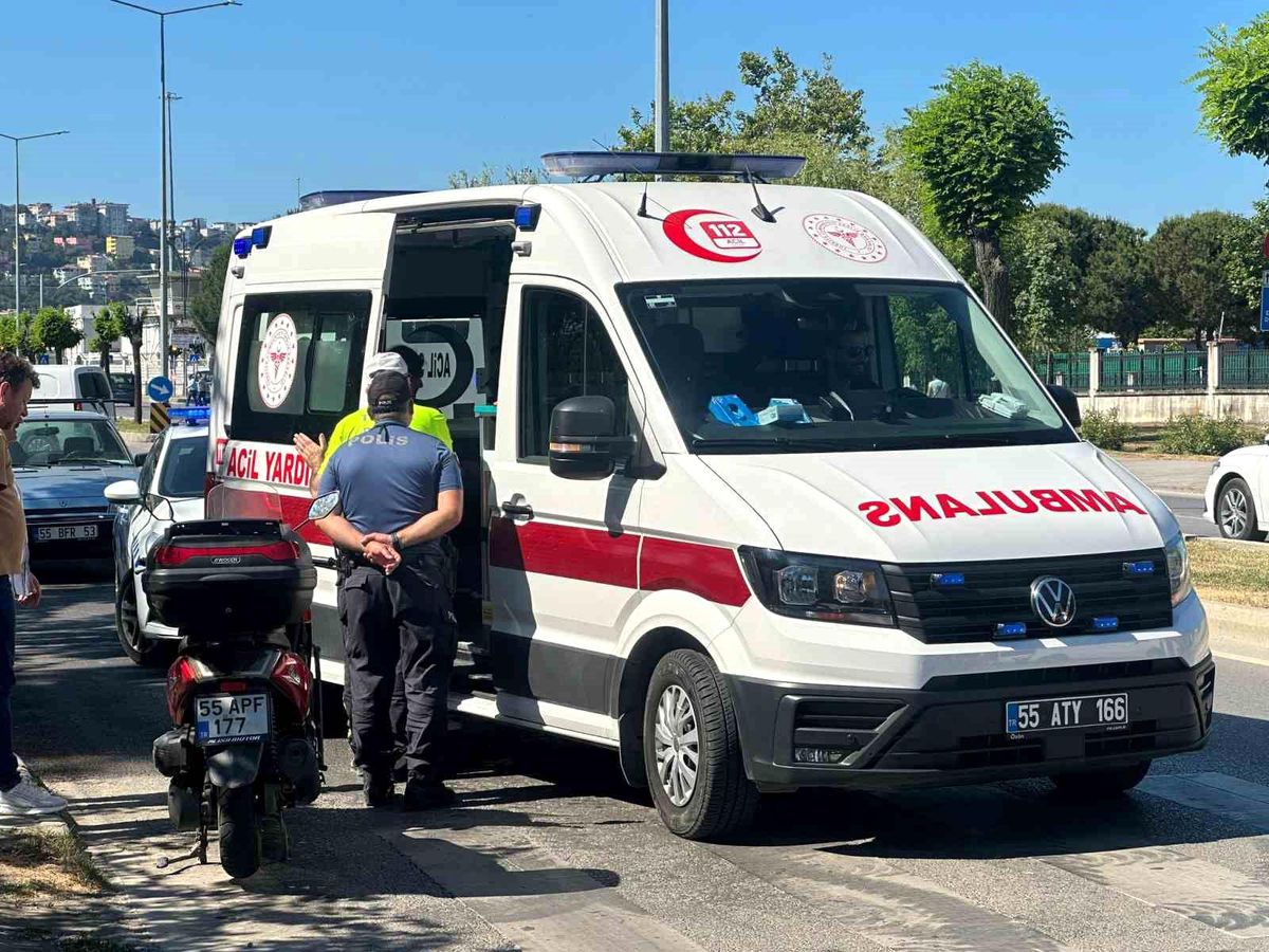 Samsun'da motosiklet kazası: 1 yaralı
