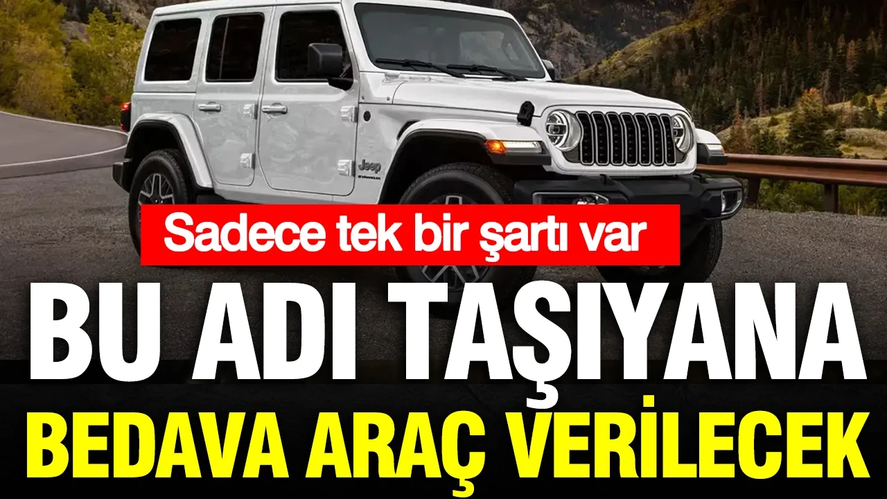 ABD’de bu adı taşıyana bedava Jeep aracı verilecek