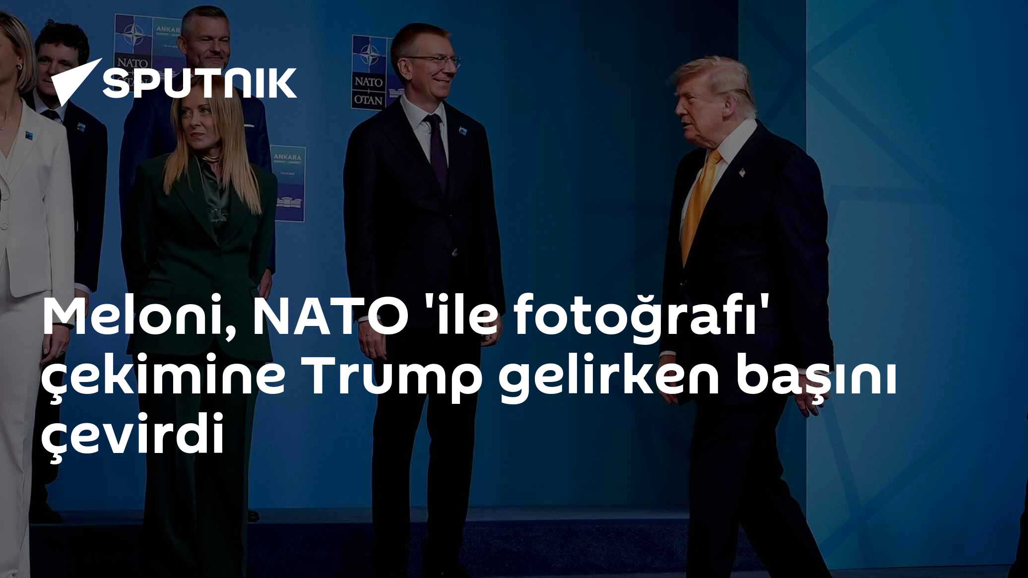 Meloni, NATO ‘aile fotoğrafı’ çekimine Trump gelirken başını çevirdi