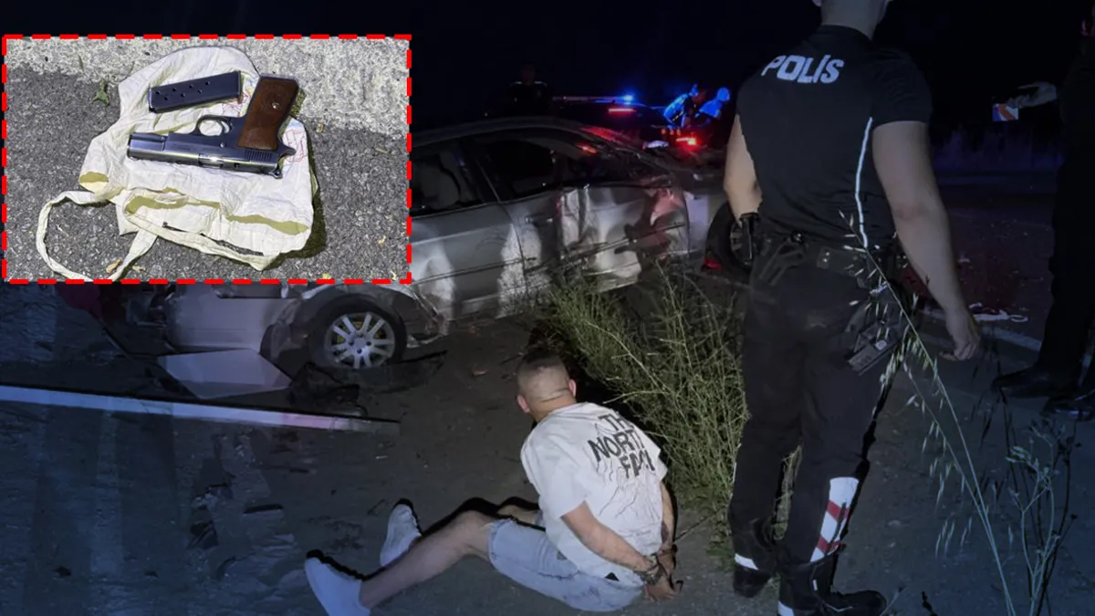 Bursa'da polisin "dur" ihtarına uymadı: 100 kilometrelik kovalamaca bariyere çarpınca bitti!