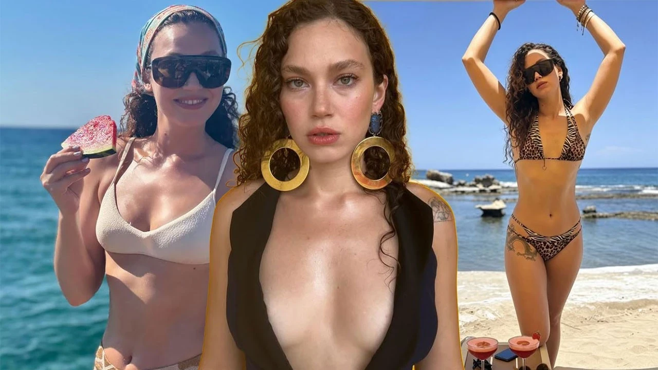 Melisa Şenolsun'dan cesur tatil paylaşımı! Leopar desenli bikinisiyle pozlar verdi