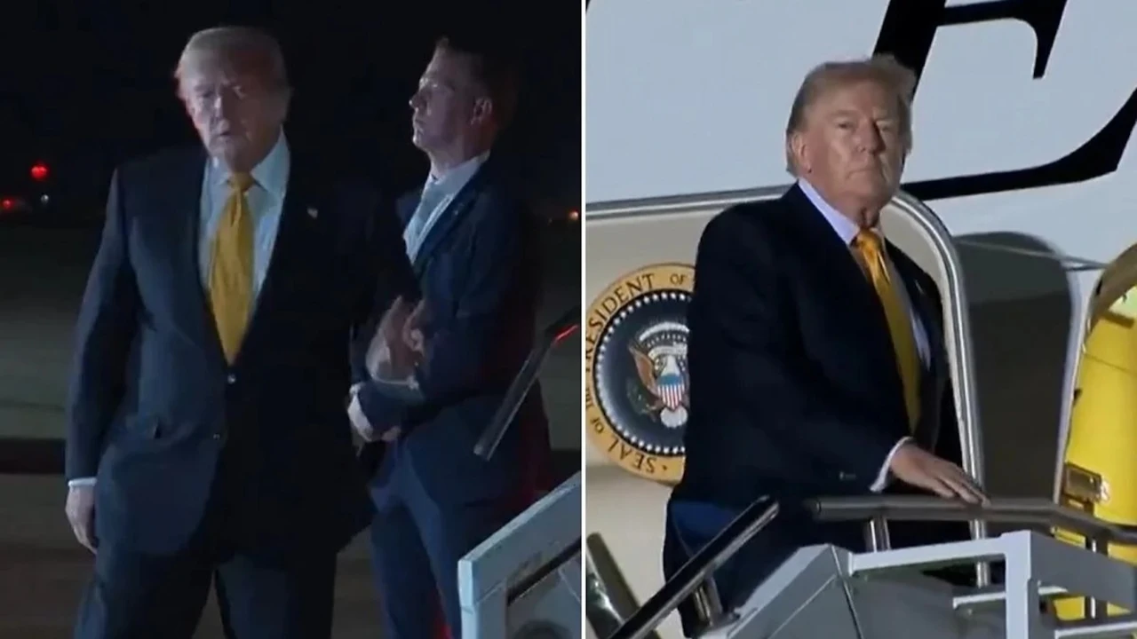 Trump Türkiye'den eski uçakla ayrıldı, İngiltere'de yenisine geçti