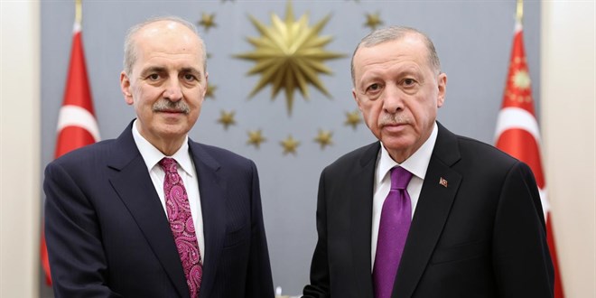 Cumhurbaşkanı Erdoğan, TBMM Başkanı Kurtulmuş'u kabul etti