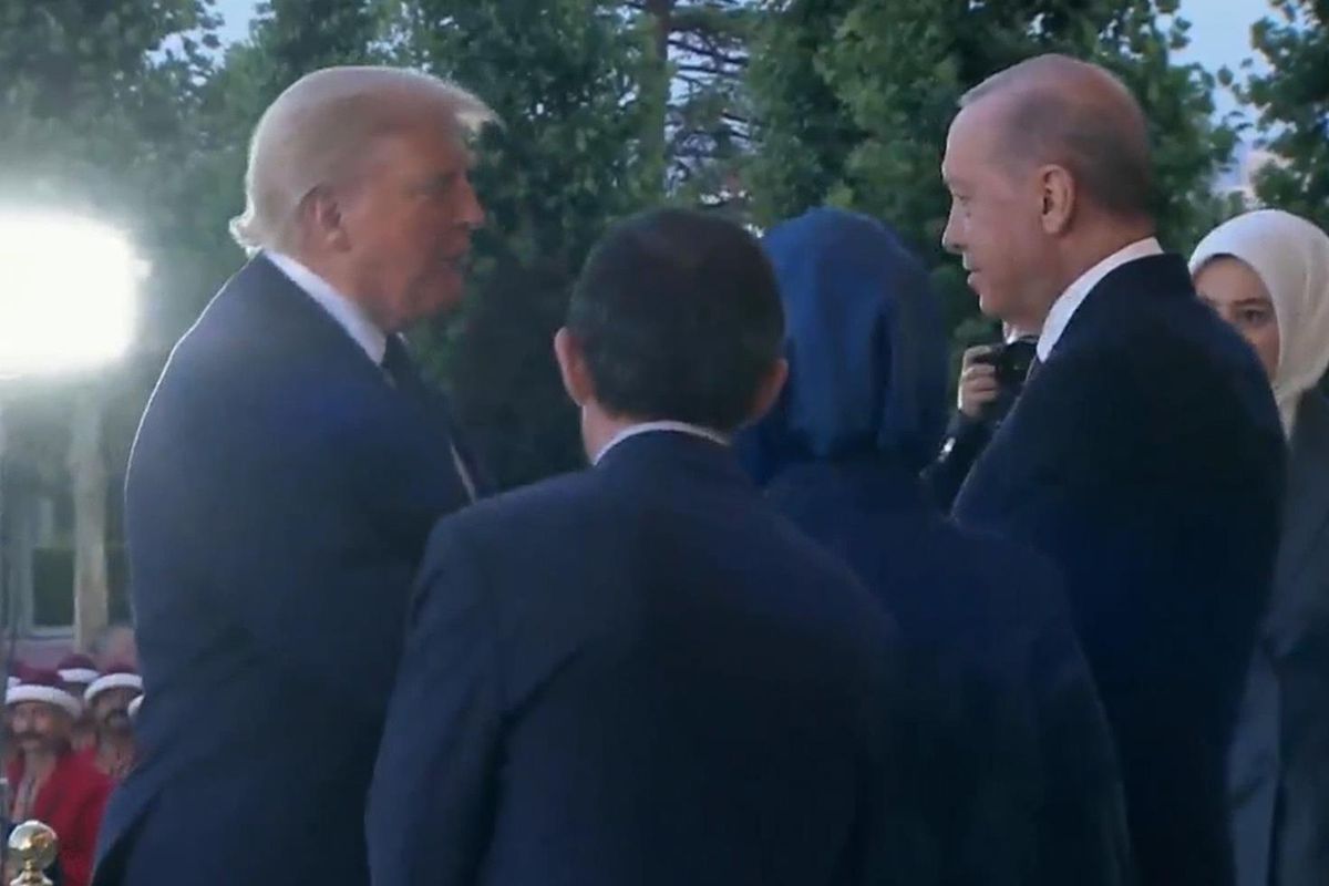 Beştepe'de resepsiyon! Erdoğan çifti, Trump'ı karşıladı