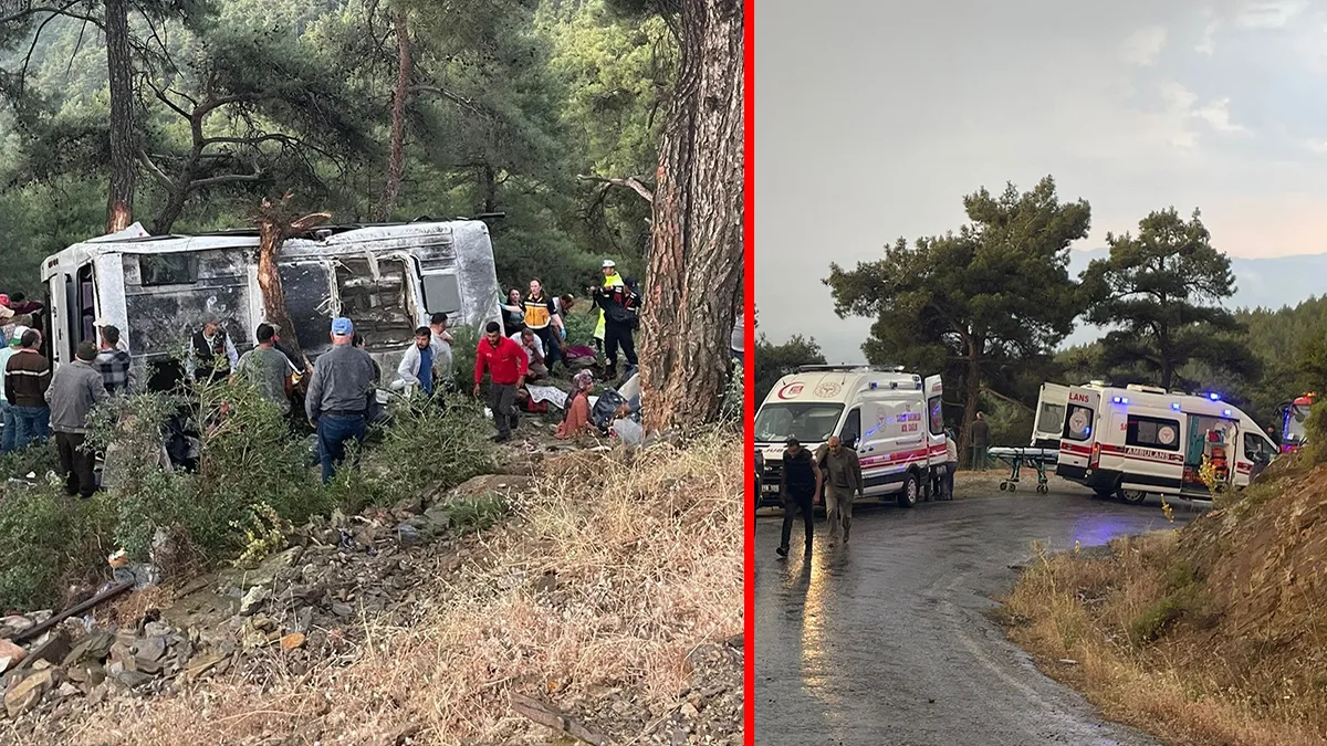 İzmir’de can pazarı! İşçi servisi şarampole devrildi: 22 yaralı!