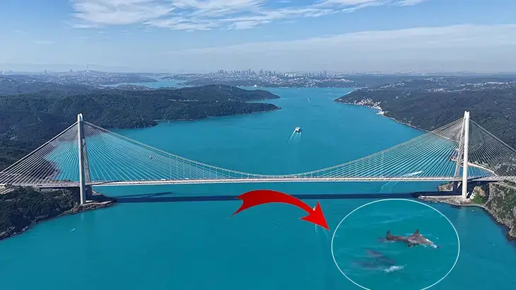 Turkuaz renge bürünen İstanbul Boğazı’nda sürpriz görüntü! Bir anda ortaya çıktılar