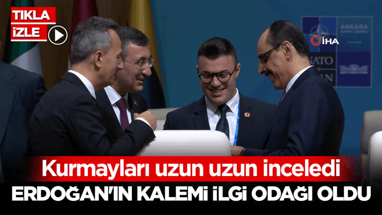 Kurmayları uzun uzun inceledi! Erdoğan'ın kalemi ilgi odağı oldu