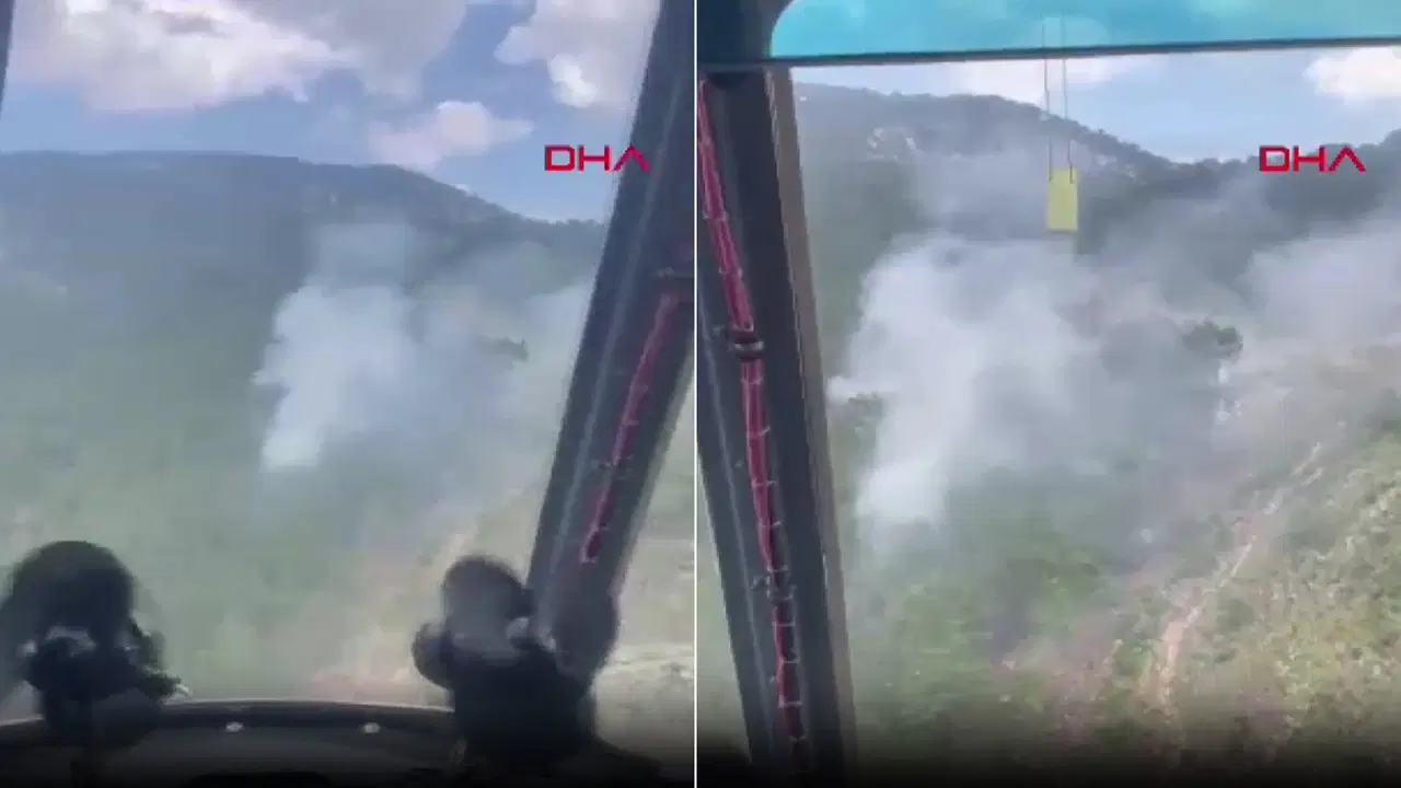 Antalya'da yıldırımın neden olduğu yangın söndürüldü