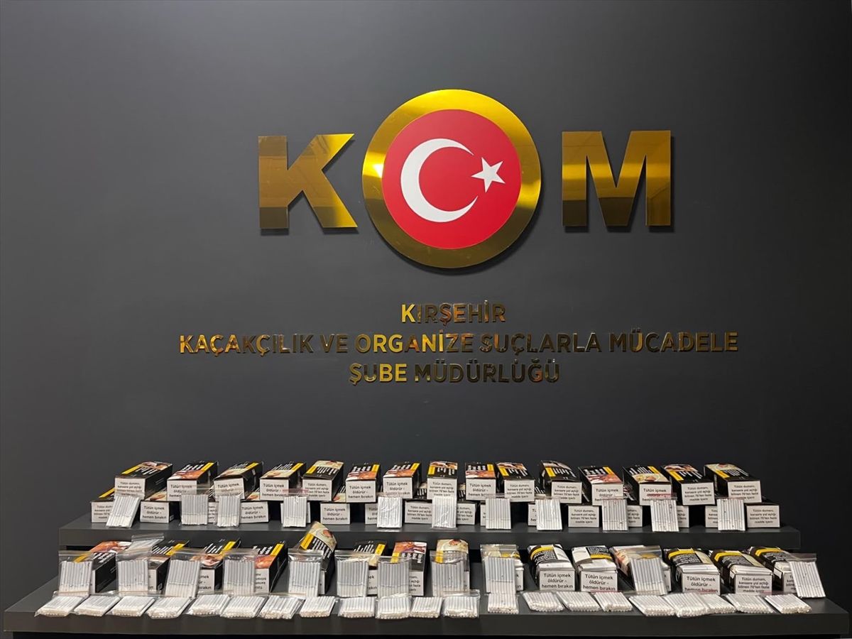 Kırşehir'de 10 bin dolu makaron ele geçirildi