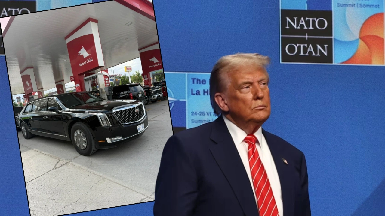 Trump gelmeden 'Canavar' geldi: Zırhlı makam aracı Ankara'da görüntülendi
