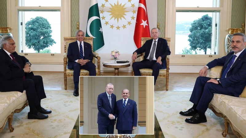 Cumhurbaşkanı Erdoğan Pakistan Başbakanı Şerif'i Dolmabahçe'de kabul etti