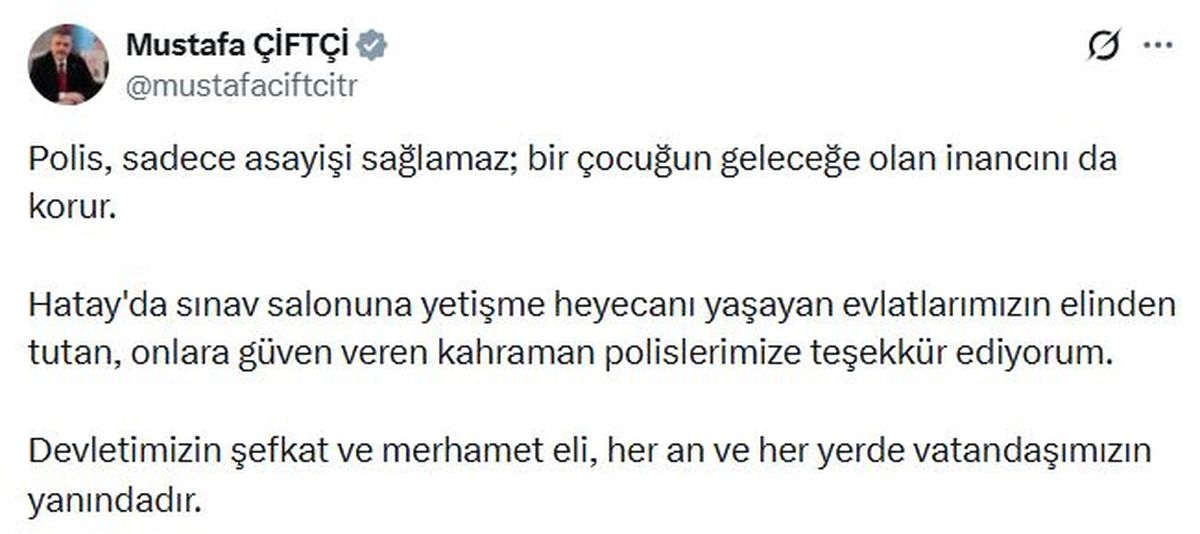 Hatay'da öğrencileri polis ekipleri LGS'ye yetiştirdi