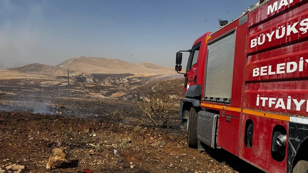 Mardin'de çıkan anız yangınına müdahale ediliyor