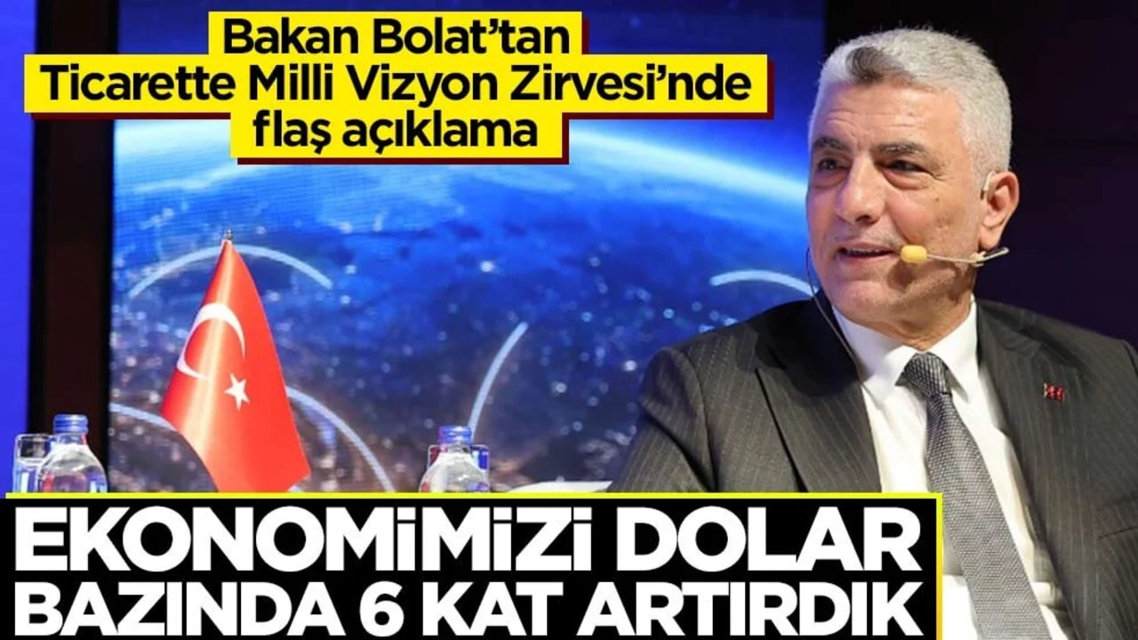 Bakan Bolat’tan Ticarette Milli Vizyon Zirvesi’nde flaş açıklama! Ekonomimizi dolar bazında 6 kat artırdık