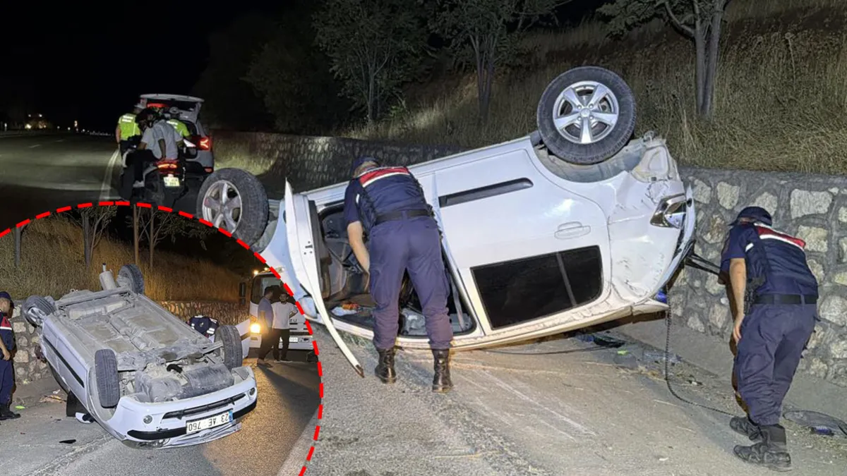 Adıyaman'da feci kaza! Otomobil istinat duvarına çarptı: 2 yaralı