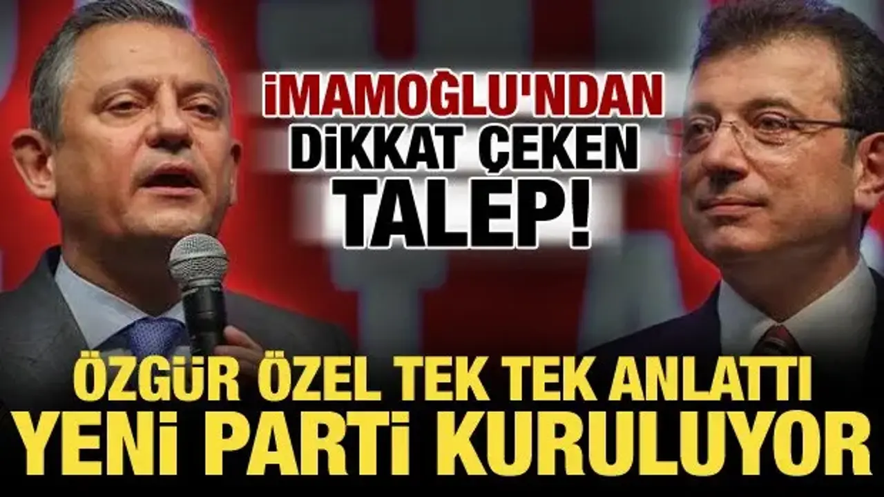 Özgür Özel'den yeni parti açıklaması: Genel başkan ben olacağım! İmamoğlu detayı...